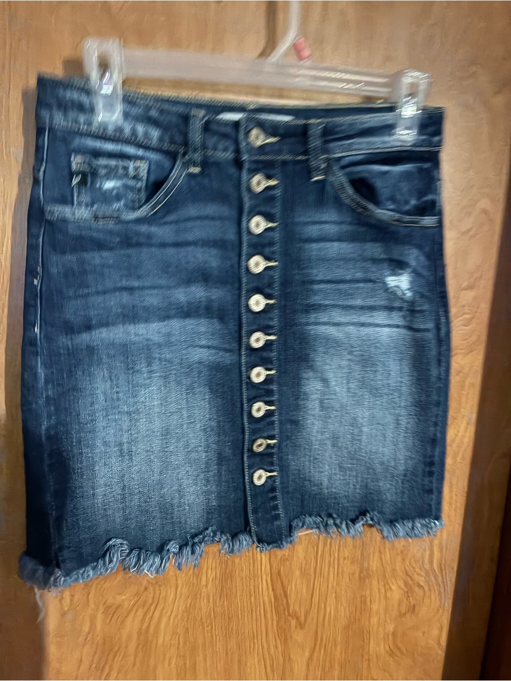 KanCan Buttons all the way Jean Skirt Size Small
